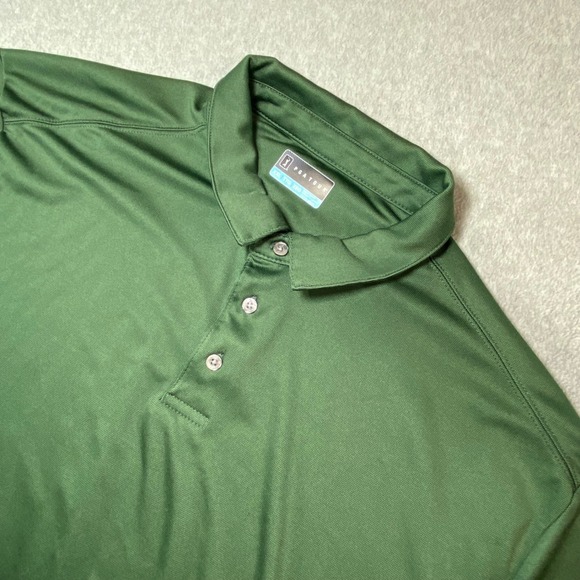 PGA Tour Long Sleeve Polo Men's XXL Green Performance Golf Shirt Breathable EUC - Picture 3 of 6